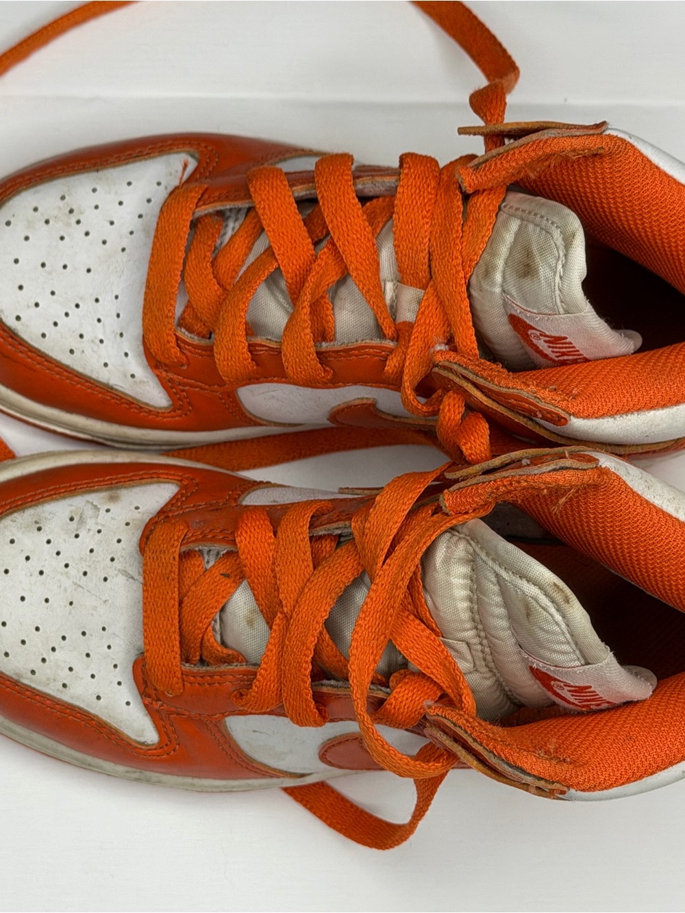 Nike Kids Orange & White Hi-Top Sneakers